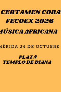 V Certamen Regional FECOEX 2026 en la modalidad Música Africana